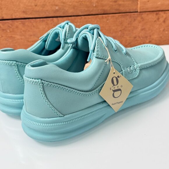 Hush Puppies Shoes Sneakers Mens Size 11.5 GIL Sea Foam Leather Cuir Mousse NIB - Picture 8 of 11